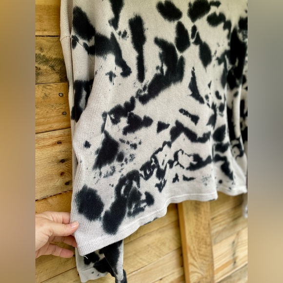 Zara tie-dye loose fit long sleeve knit crop top - Picture 6 of 10
